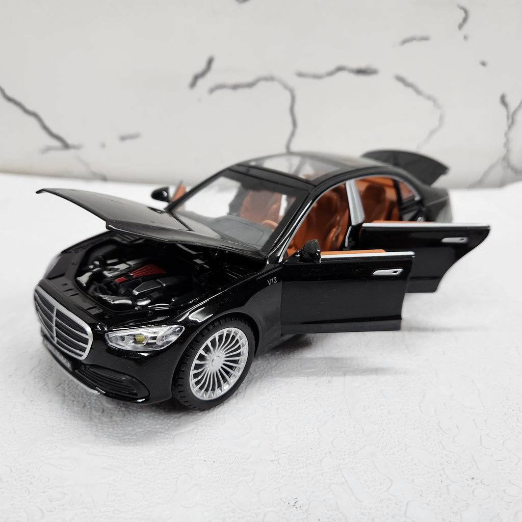 Mercedes S Class S600L Black Metal Diecast Car 1:22 (20x8 cm)