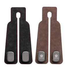 2 Pcs Set Suede Metal Car Headrest Double Hook Set
