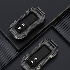 Suzuki 2 Button Key (Baleno, Brezza, S Cross, Swift, Ignis) Premium Batman Metal Alloy Keycase with Holder & Rope Chain