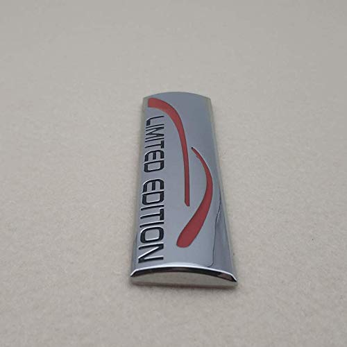 3D Limited Edition v4.0 Metal Sticker Decal Silver (9x2.3 cm)