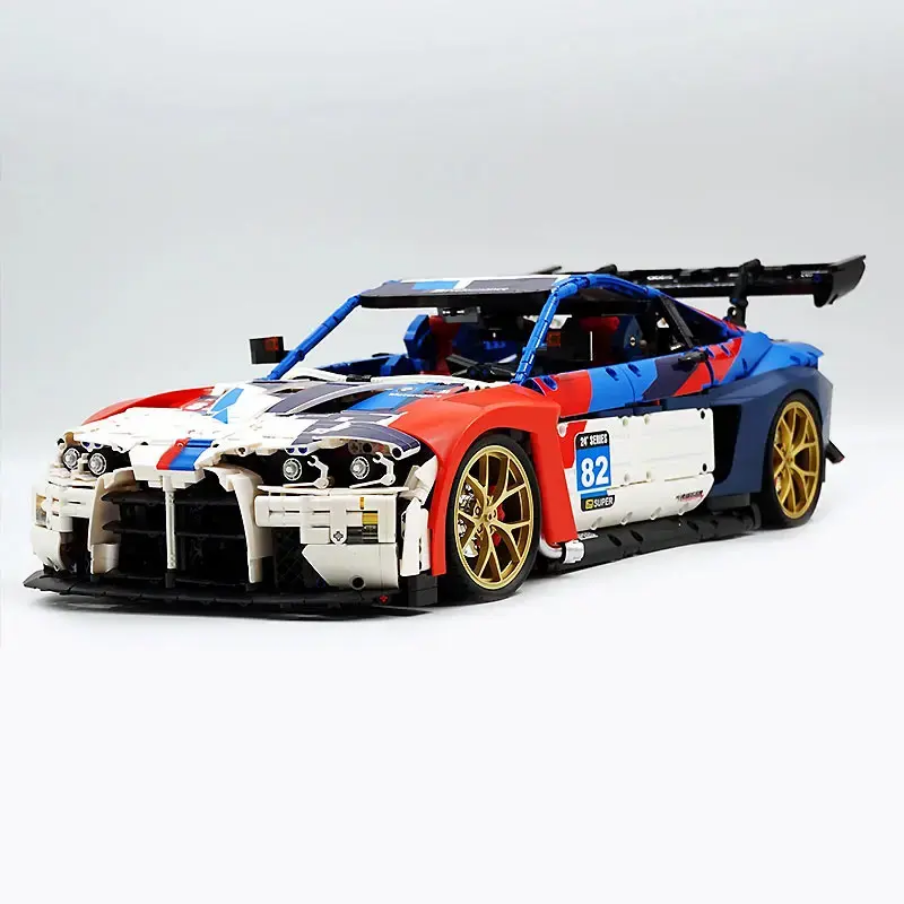 BMW M4 Technique Version 4556 Pcs, 1:8 Scale Building Blocks Car