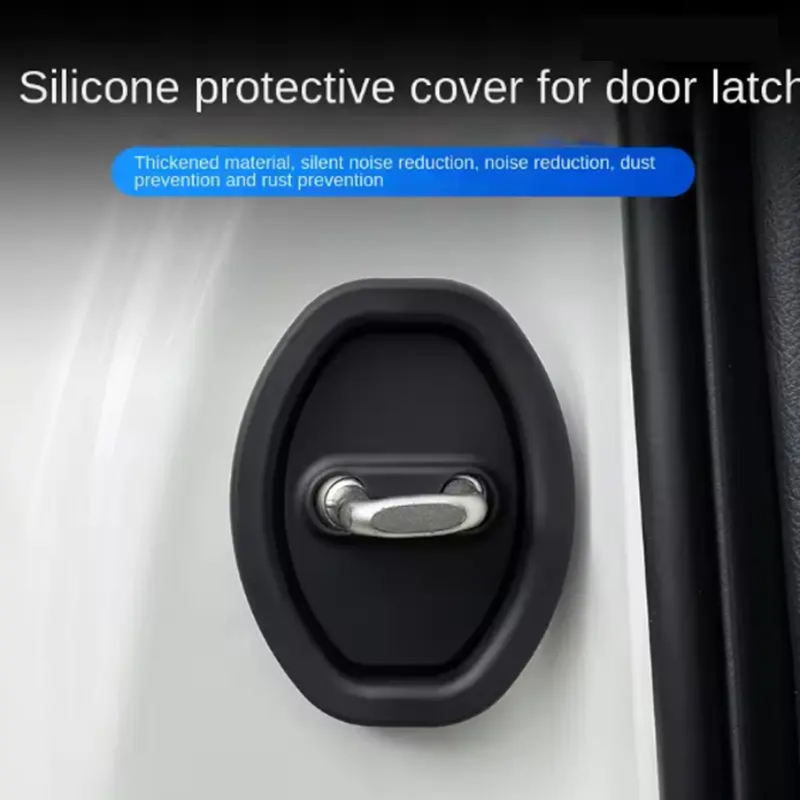 Car Door Lock Shock Absorber Protective Cover 4 Pcs Set