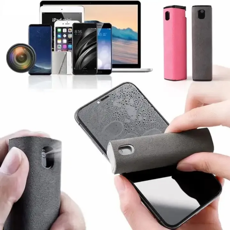 Portable Screen Cleaner 2in1 Spray & Microfiber 2 Pcs Set