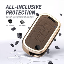 Load image into Gallery viewer, Mahindra XUV700/Thar/Scorpio New Key Exclusive Aluminium Alloy Leather Keycase with Holder &amp; Rope Chain
