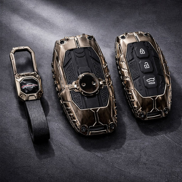 Hyundai 3 Button Key Creta/i20/Venue/Aura Transformer Exclusive Metal Alloy Keycase 2.0