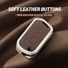 Load image into Gallery viewer, Mahindra XUV700/Thar/Scorpio New Key Exclusive Aluminium Alloy Leather Keycase with Holder &amp; Rope Chain