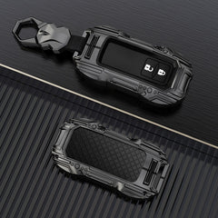 Suzuki 2 Button Key (Baleno, Brezza, S Cross, Swift, Ignis) Premium Batman Metal Alloy Keycase with Holder & Rope Chain