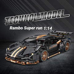 Lamborghini Sian Black Technical Version Building Blocks Car 1269 Pcs, 1:14 Scale