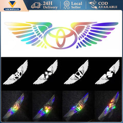 Wings Logo Laser Reflective Car Sticker (Buy 1 Get 1 Free)