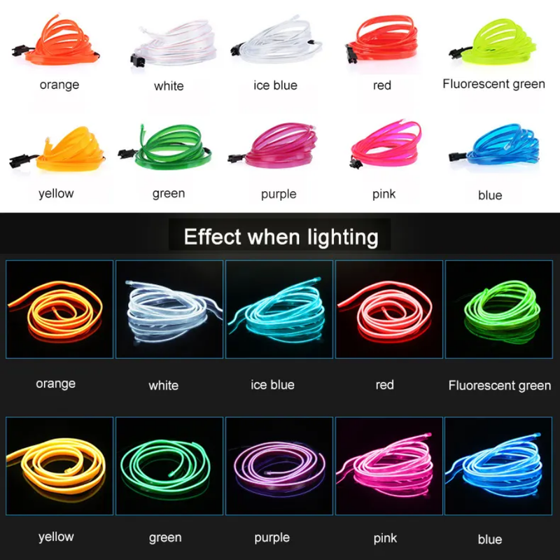 5M Ambient Light Car Interior Flexible Strip