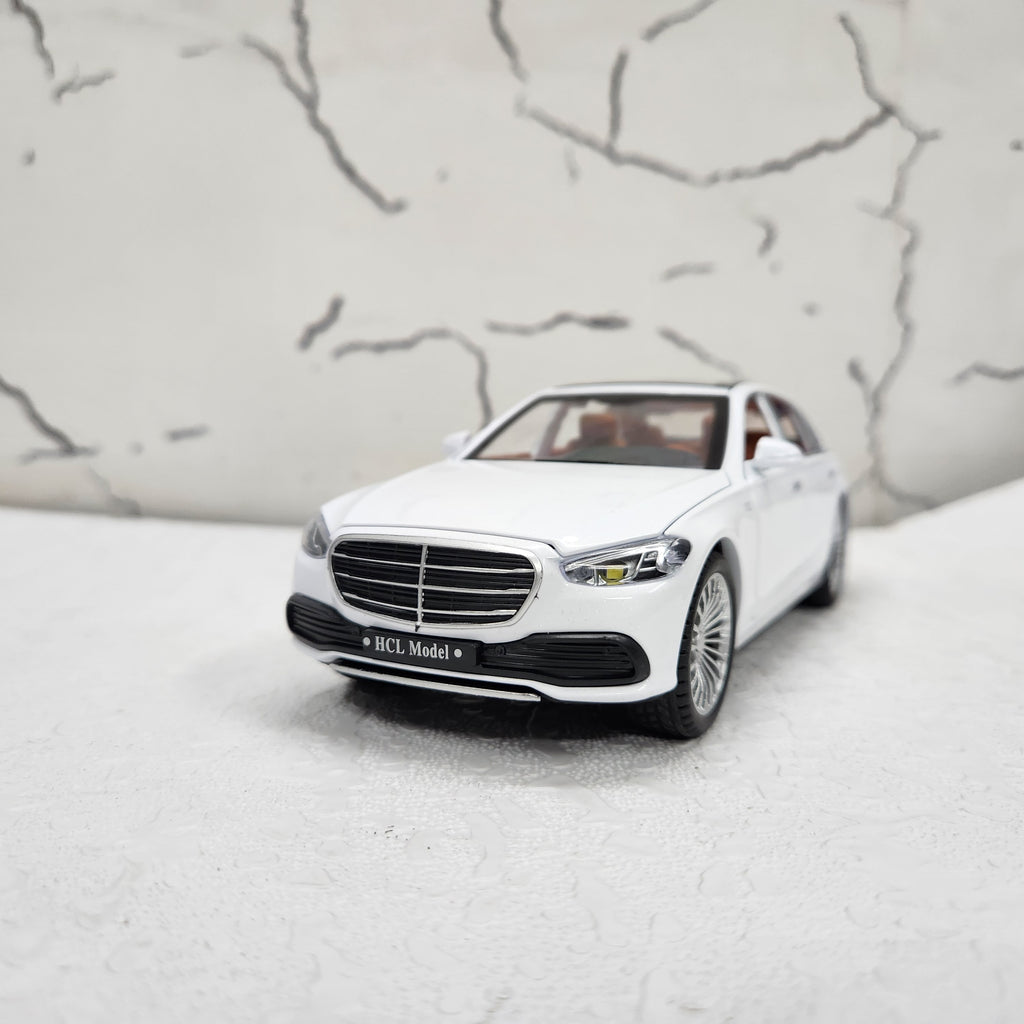 Mercedes S Class S600L White Metal Diecast Car 1:22 (20x8 cm)