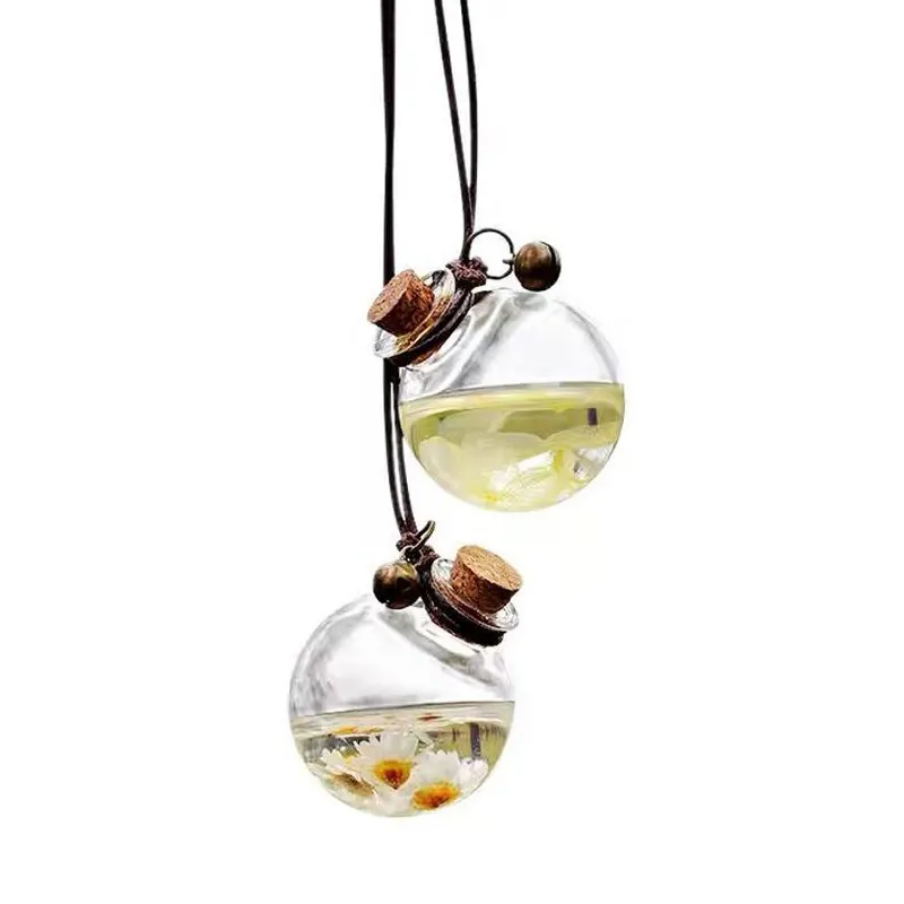 Glass Essential Oil Crystal Perfume Hanging Set of 2 Pcs
