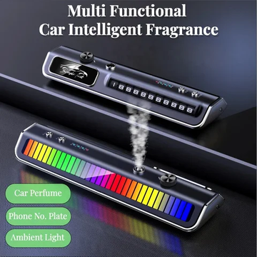 Car Ambient Light, 2in1 Interior Car LED Light with Aroma and Sound Active Function,Parking Plate