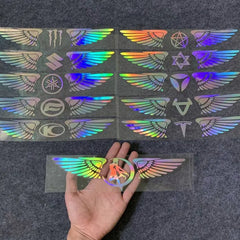 Wings Logo Laser Reflective Car Sticker (Buy 1 Get 1 Free)