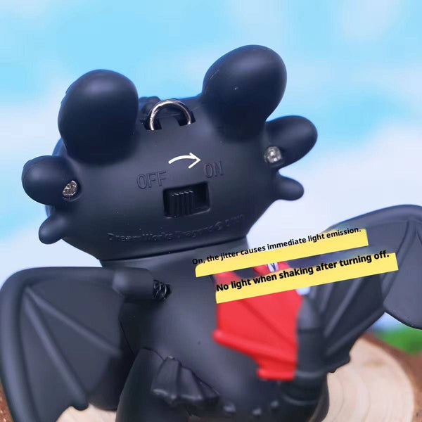 Night Furry Toothless Dragon Keychain