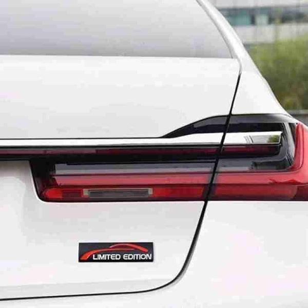 3D Limited Edition v4.0 Metal Sticker Decal Black (9x2.3 cm)