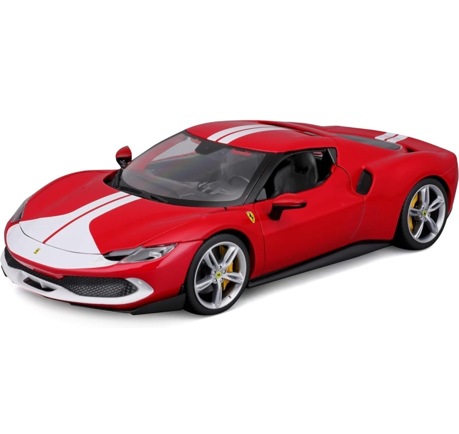 Ferrari 296 GTB Assetto Fiorano Red 1:18 Licensed Bburago Diecast Scale Model