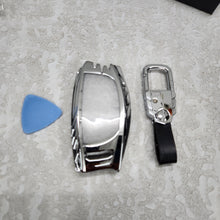 Load image into Gallery viewer, Hyundai Creta/Alcazar/i20/Aura 3,4 Button Key Armour Metal Alloy Keycase with Holder &amp; Rope Chain