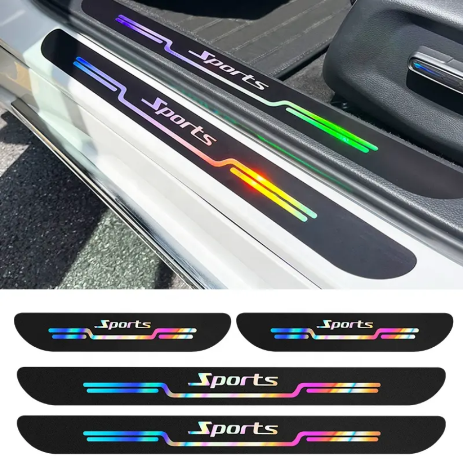 Door Sils Gurard Reflective Car Sticker 4 Pcs Set