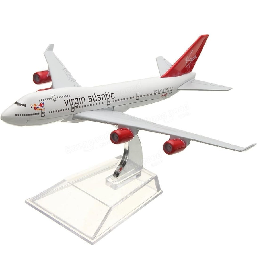 Virgin Atlantic B747 Aeroplane Diecast Model 16 CM