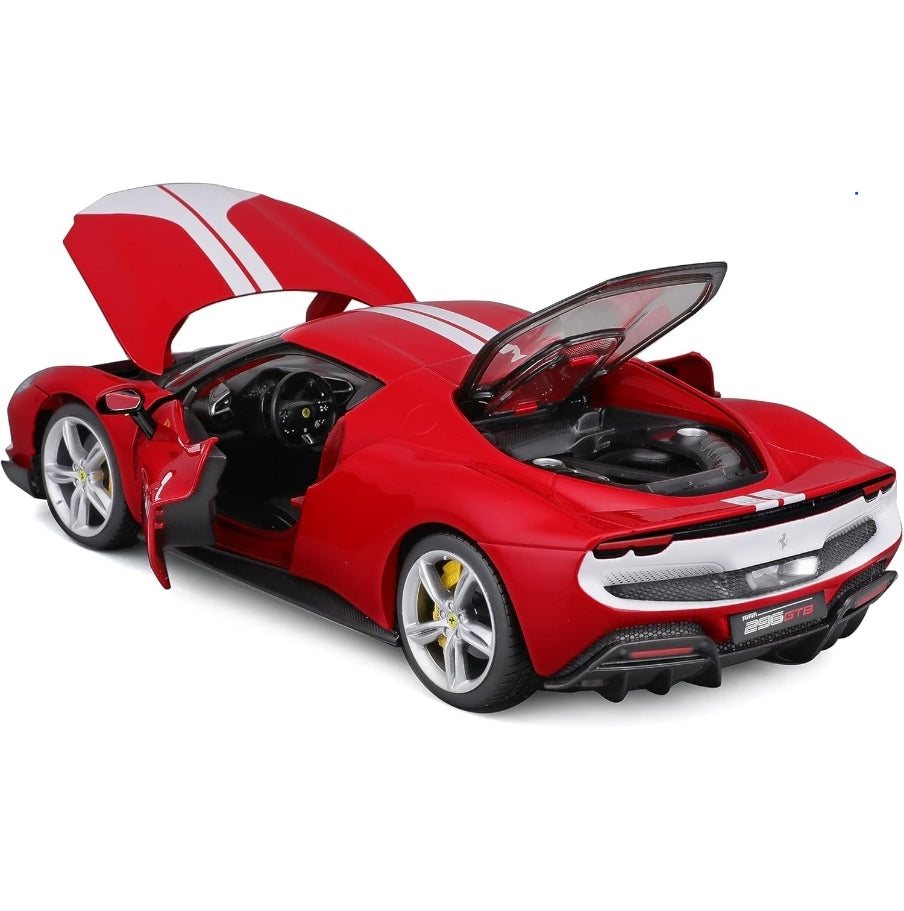 Ferrari 296 GTB Assetto Fiorano Red 1:18 Licensed Bburago Diecast Scale Model