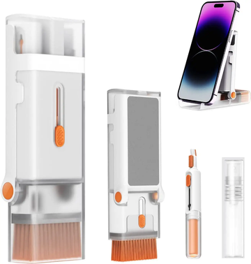 Portable 8in1 Multifunction Screen, Keyboard, Earbuds Cleaning with Foldable Stand