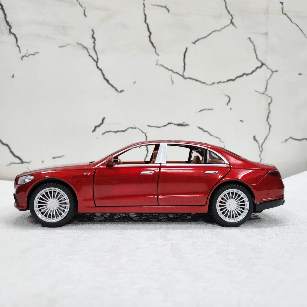 Mercedes S Class S600L Red Metal Diecast Car 1:22 (20x8 cm)