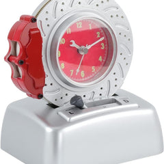 Non Ticking Disc Shape Metal Alarm Clock
