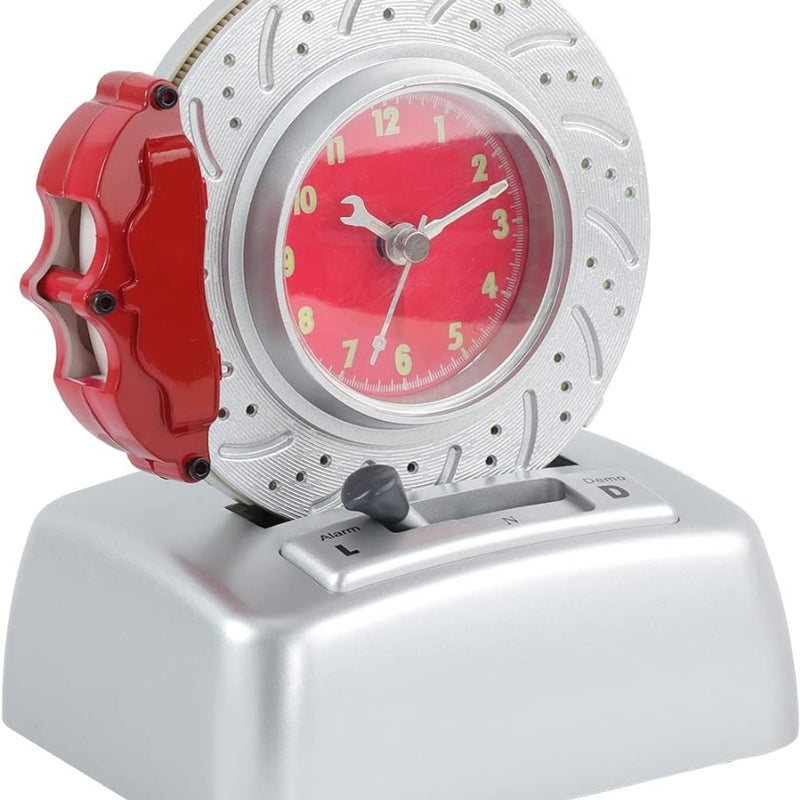 Non Ticking Disc Shape Metal Alarm Clock