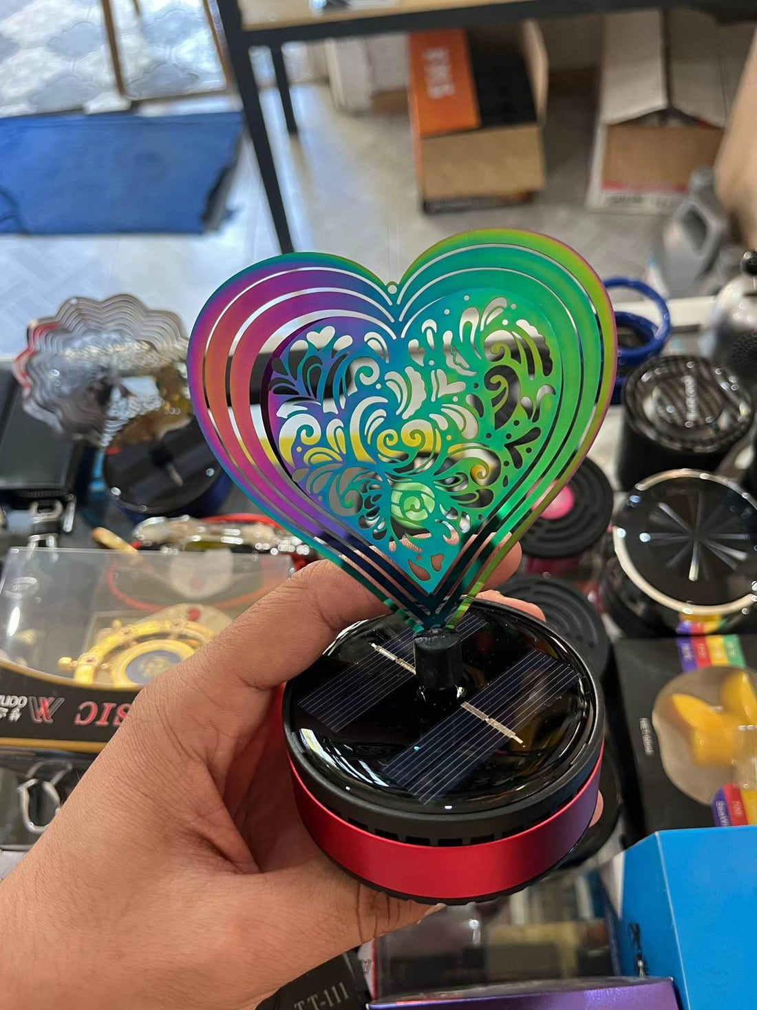 Car Dashboard Solar Rotating Showpiece