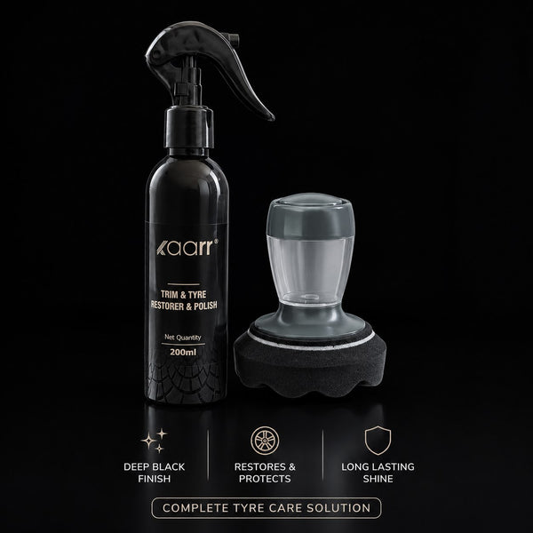 Kaarr Trim & Tyre Wax with Premium Applicator Refillable Sponge