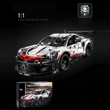 Porsche RSR Technique Version Building Blocks Car 1580 Pcs