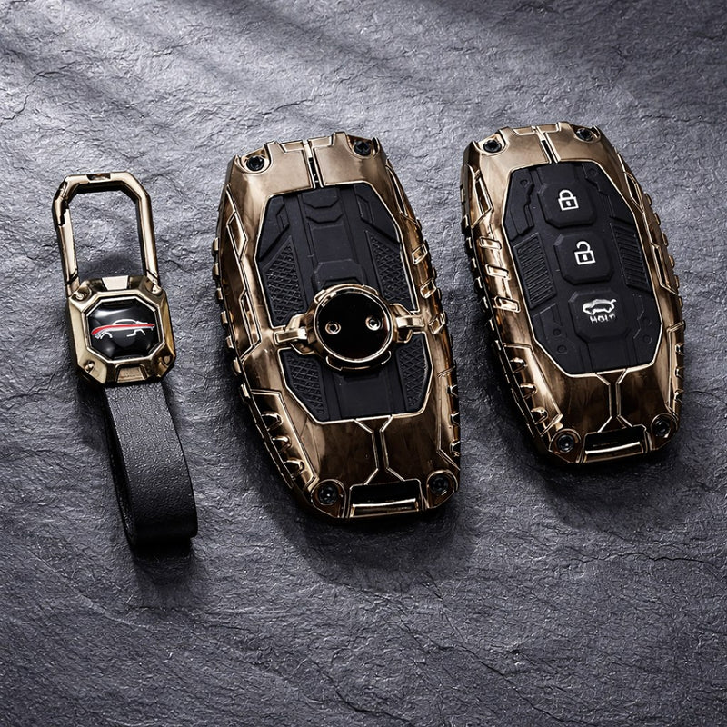 Hyundai 3 Button Key Creta/i20/Venue/Aura Transformer Exclusive Metal Alloy Keycase 2.0