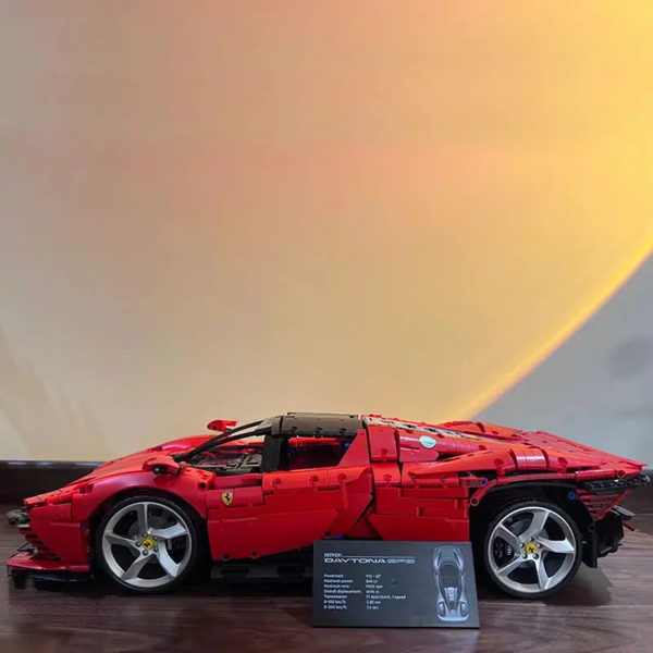 Ferrari Daytona SP3 Technique Version 3778Pcs, 1:8 Scale Building Blocks Car