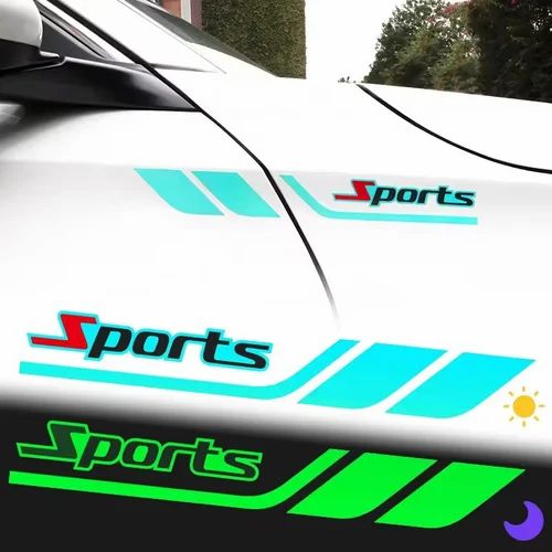 Fender Brand Logo Reflective Car Sticker 2 Pcs Set