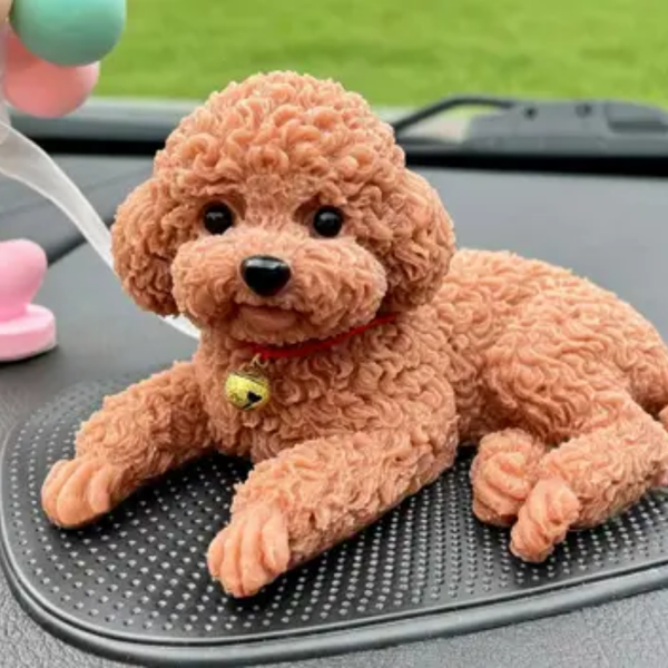 Simulation Teddy Nibbling TPR Material Toy Car Central Control Island Decoration