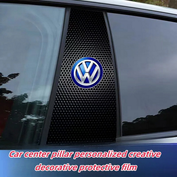 Door Pillar Brand Logo Car Stickers 2 Pcs Set