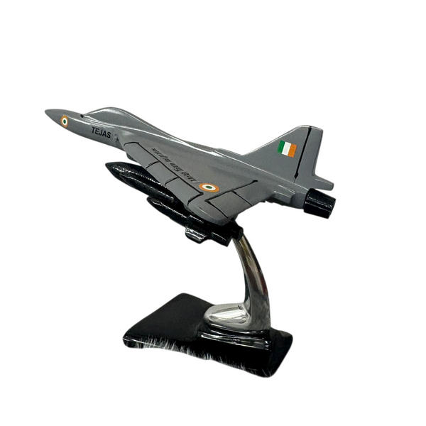 LCA Tejas Aircraft Aluminium Coated Diecast Model 8 Inches