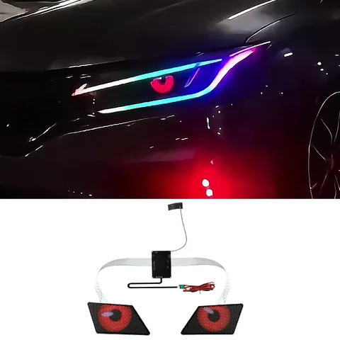 12V Car Animated Demon Eyes Display App Control LED Panel