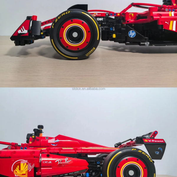 Ferrari SF 24 F1 Technique Version 1362Pcs, 1:8 Scale Building Blocks Car