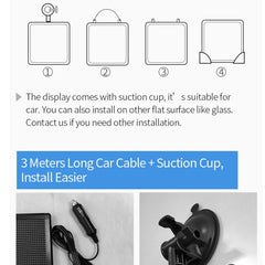 Car Portable Screen App Control LED Panel