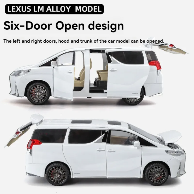 Lexus LM300 with Key Remote Metal Diecast Car 1:24 (20x8 cm)