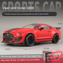 Load image into Gallery viewer, Ford Mustang Shelby GT500 Metal Diecast Car 1:18 (26x10 cm)