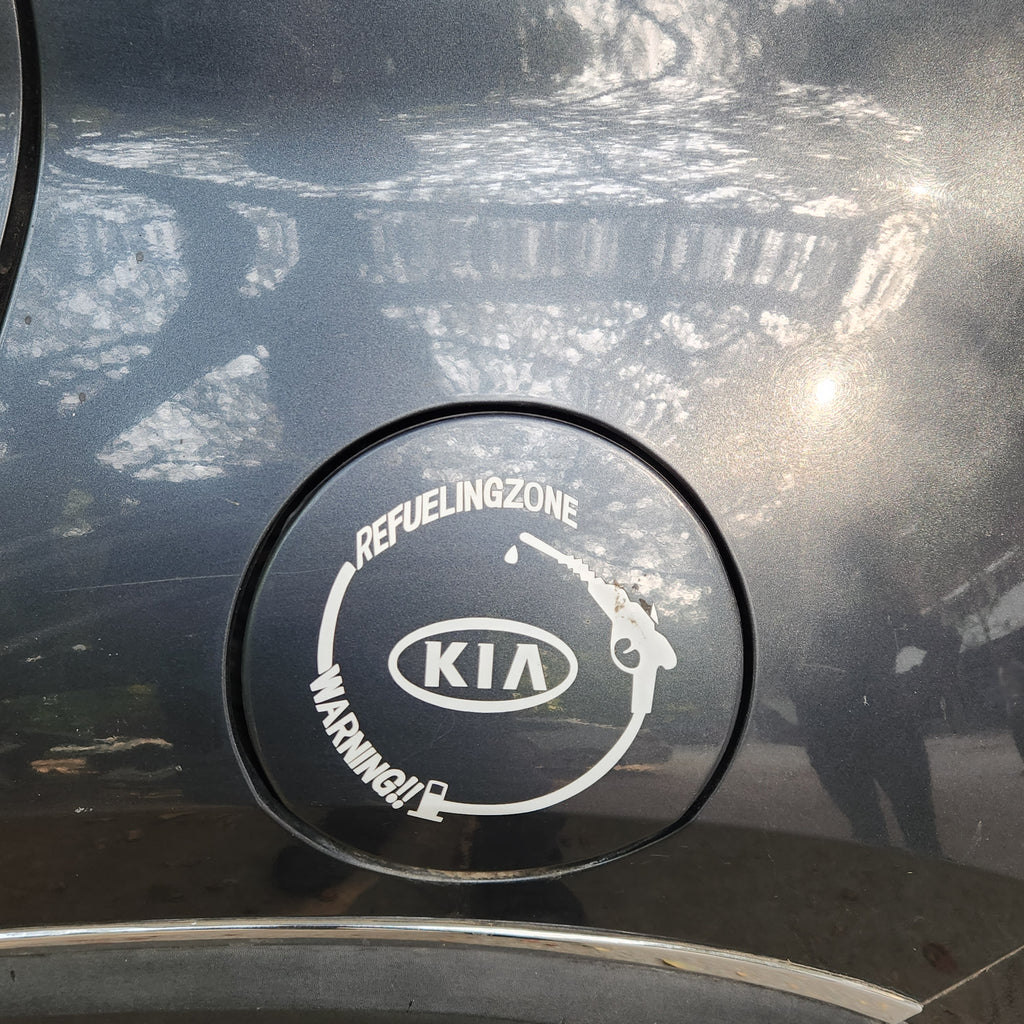 Fual Tank Sticker Fuel Tank Logo White Car Sticker – Kaarr