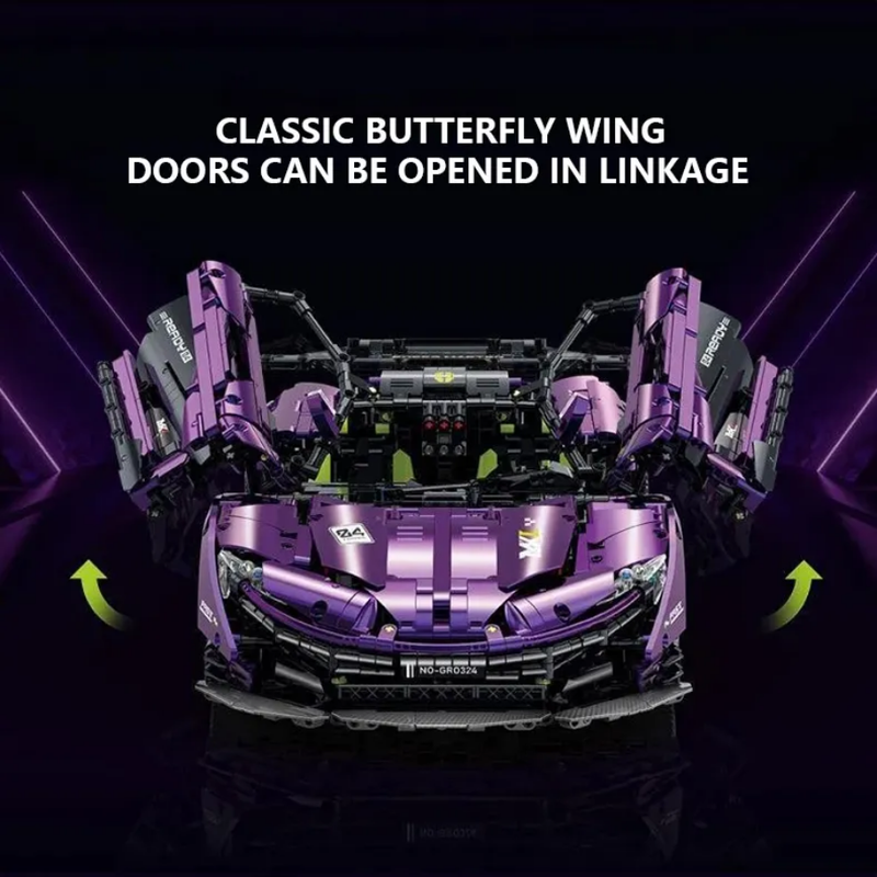 Mclaren P1 GTR Technique Version 3568 Pcs, 1:8 Scale Building Blocks Car