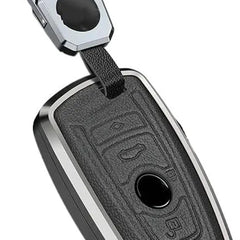 BMW Old Key Exclusive Aluminium Alloy Leather Keycase with Holder & Rope Chain