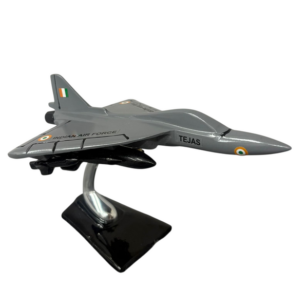 LCA Tejas Aircraft Aluminium Coated Diecast Model 8 Inches