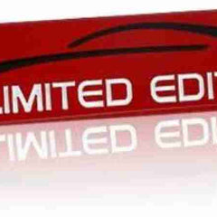 3D Limited Edition v4.0 Metal Sticker Decal Red (9x2.3 cm)