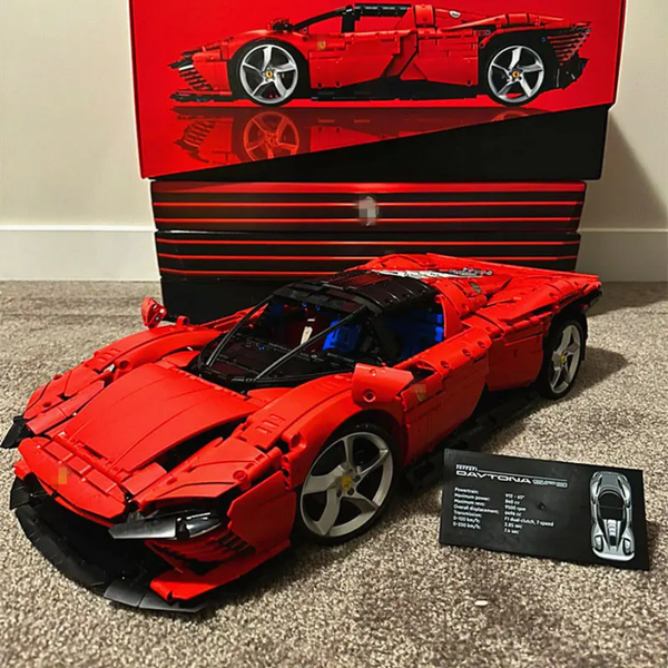 Ferrari Daytona SP3 Technique Version 3778Pcs, 1:8 Scale Building Blocks Car