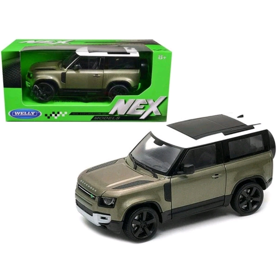 Defender 90 Green Licensed Welly 1:24 Diecast Scale Model